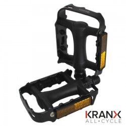 KranX CityTrek Polymer Bearing Steel/Plastic Pedals 9/16