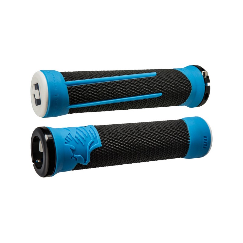 Odi AG2 v2.1 MTB Lock On Grips 135mm - Black / Blue