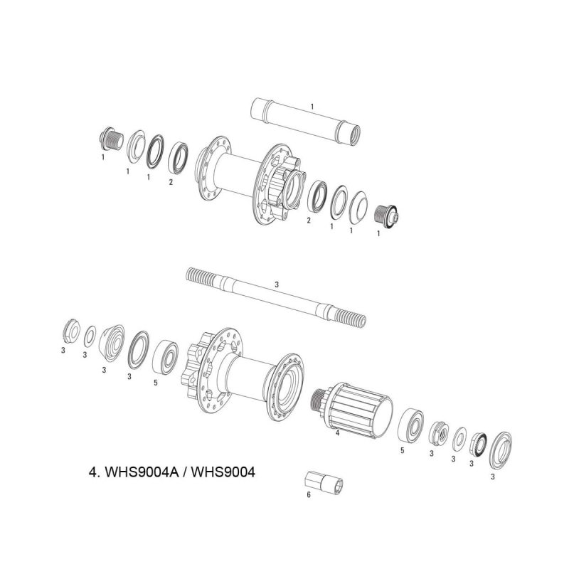 SRAM SPARE - WHEEL SPARE PARTS KIT FREEHUB BODY X-9/X-7/RISE 40	