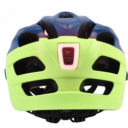 Safety Labs Vox Enduro Inmold Helmet With Integrated Rear Light in Blue/Yellow Medium (54-57cm)