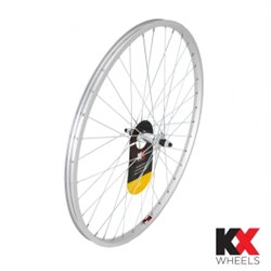 KX MTB 26" Singlewall Solid Axle Wheel Rim Brake (Front) Silver