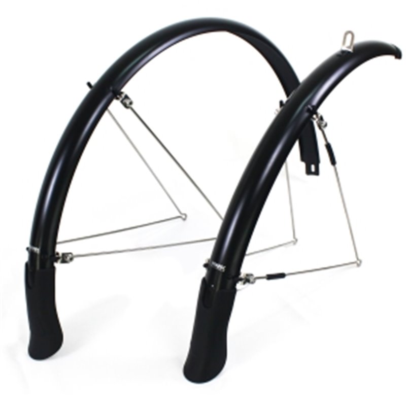 KranX FendR Pre-Assembled Full Length Mudguard in Black 35mm