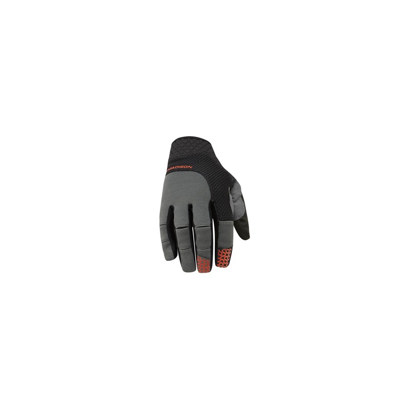 Madison Flux men's gloves black / chilli red