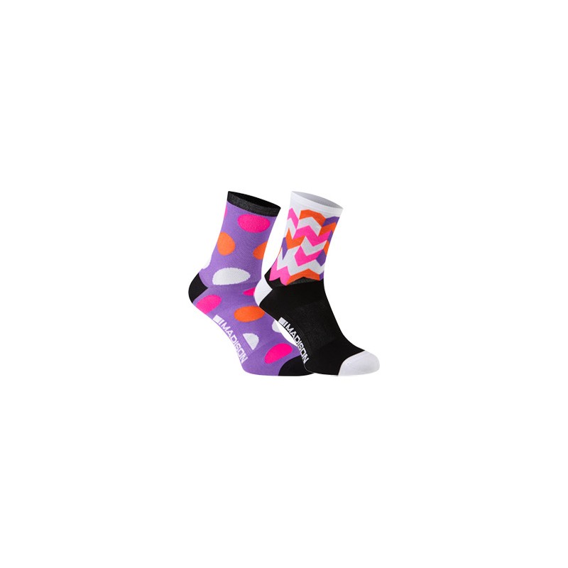 Sportive women's mid sock twin pack purple combo