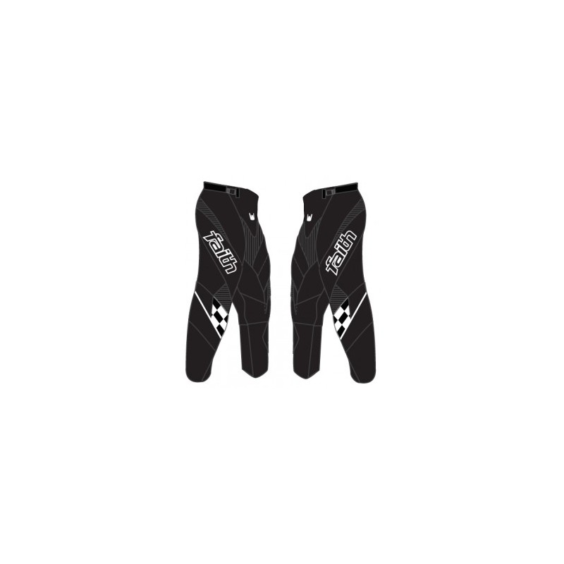 FAITH 2017 - YOUTH RACE PANT BLACK WHITE